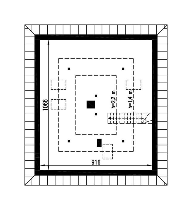 Rzut poddasza: do indywidualnej adaptacji (30,5 m2 powierzchni użytkowej)