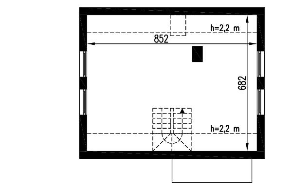 Rzut poddasza: do indywidualnej adaptacji (49,8 m2 powierzchni użytkowej)