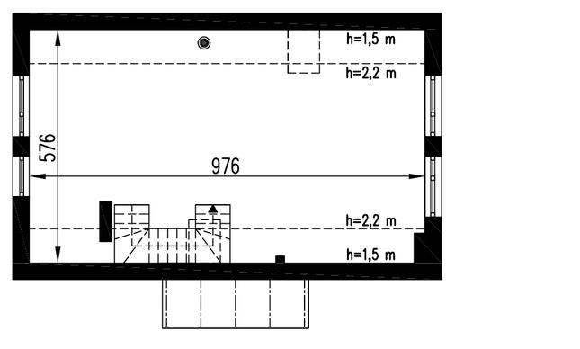 Rzut poddasza: do indywidualnej adaptacji (50,4 m2 powierzchni użytkowej)