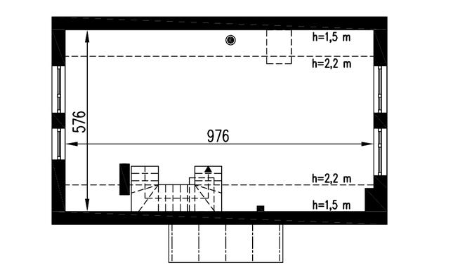 Rzut poddasza: do indywidualnej adaptacji (50,4 m2 powierzchni użytkowej)