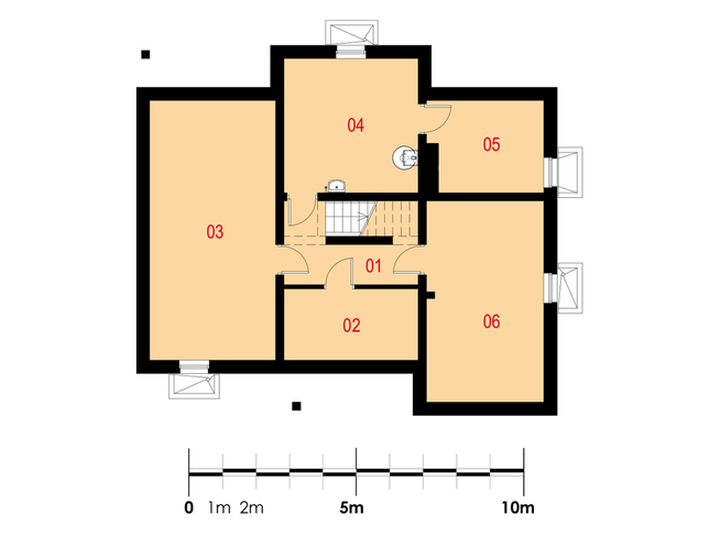 Rzut piwnicy POW. 87,6 m²