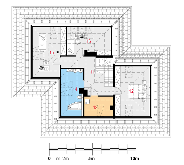 Rzut poddasza POW. 90,2 m²