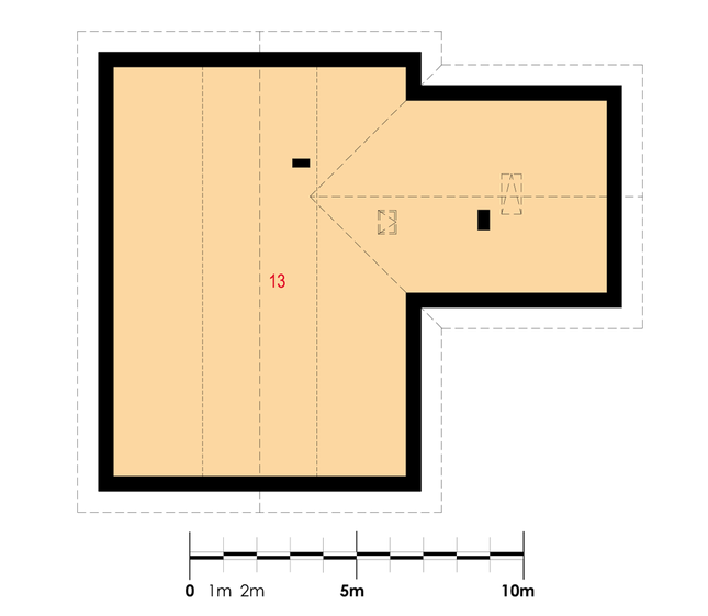 Rzut strychu: strych (20,47 m2 powierzchni użytkowej)