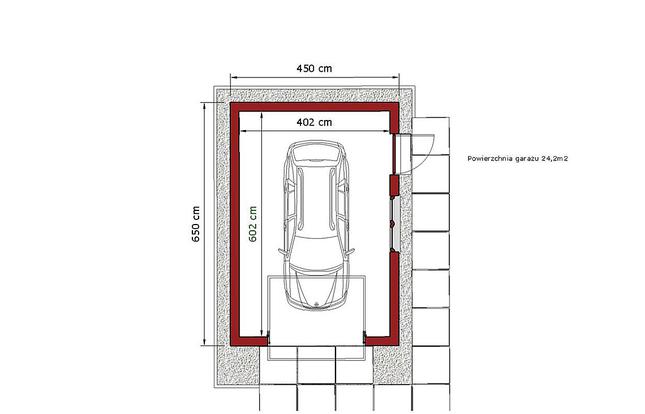 Rzut parteru POW. 24,2 m²