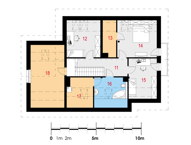 Rzut poddasza POW. 110,2 m²