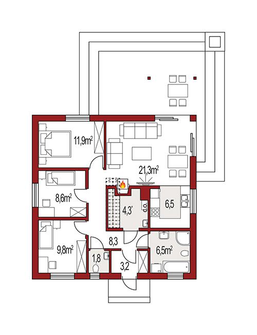 Rzut parteru POW. 0,0 m²