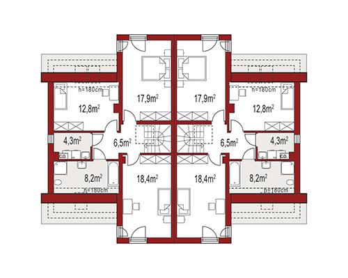 Rzut piętra POW. 0,0 m²