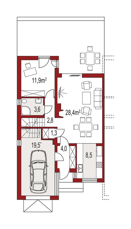 Rzut parteru POW. 0,0 m²