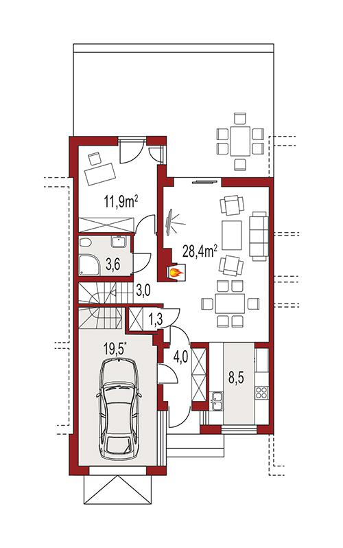 Rzut parteru POW. 0,0 m²