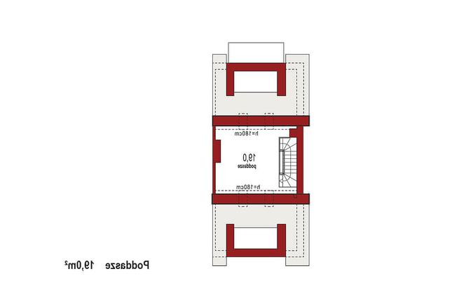 Rzut poddasza lustro POW. 0,0 m²