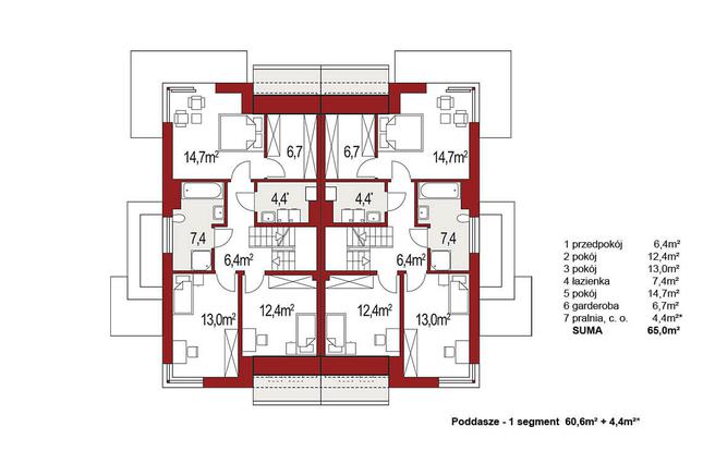 Rzut poddasza POW. 0,0 m²