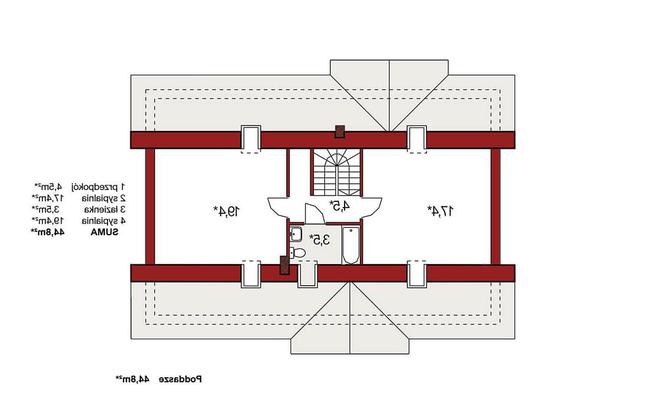 Rzut poddasza lustro: Do indywidualnej adaptacji
