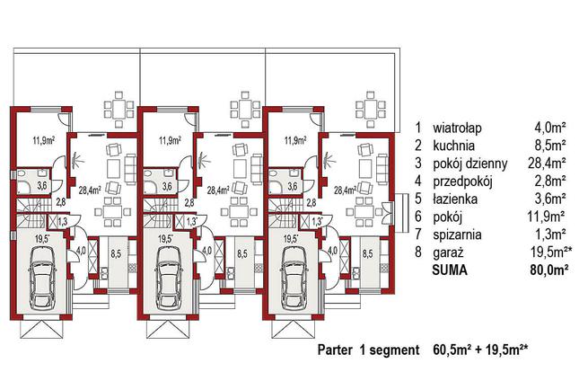 Rzut parteru POW. 0,0 m²