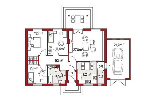 Rzut parteru POW. 0,0 m²