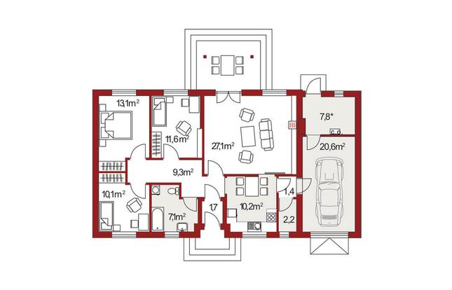 Rzut parteru POW. 0,0 m²