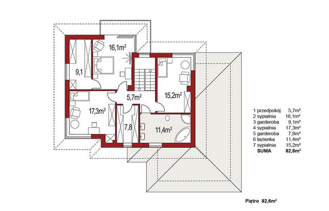 Rzut piętra POW. 0,0 m²