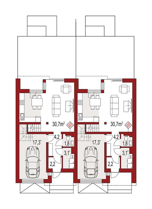 Rzut parteru POW. 0,0 m²