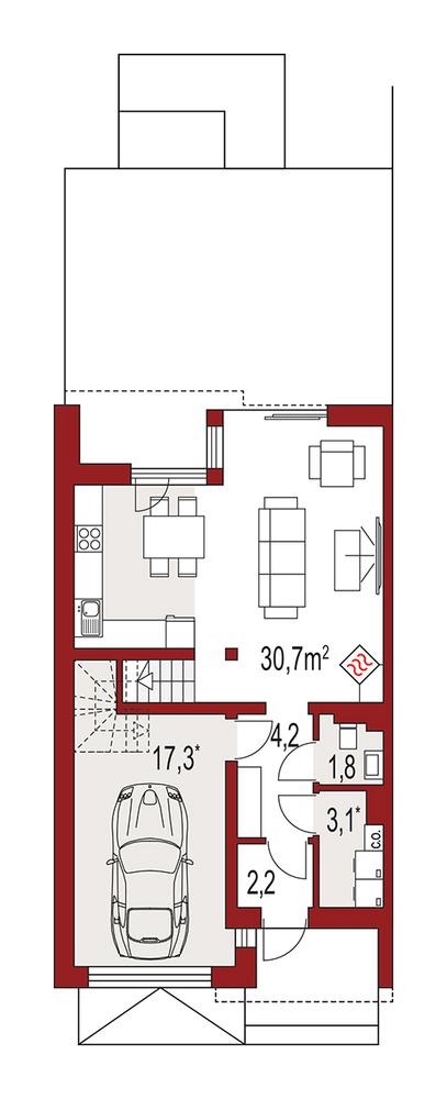 Rzut parteru POW. 0,0 m²