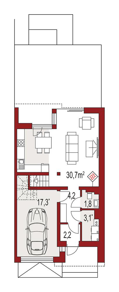 Rzut parteru POW. 0,0 m²