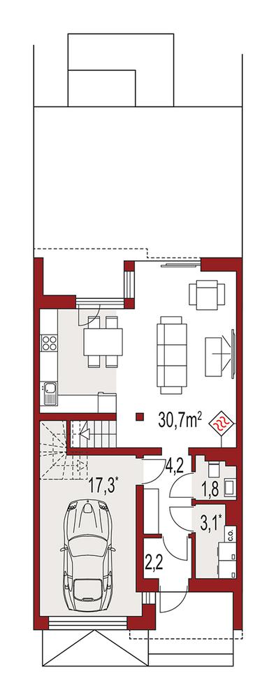 Rzut parteru POW. 0,0 m²
