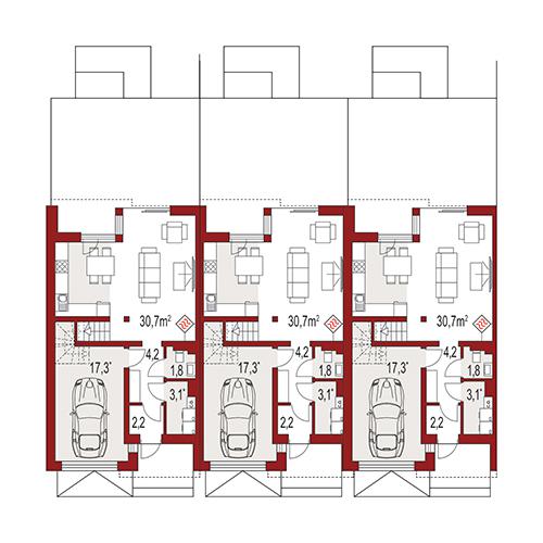 Rzut parteru POW. 0,0 m²