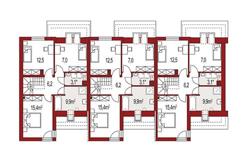 Rzut poddasza POW. 0,0 m²
