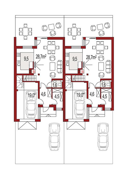Rzut parteru POW. 0,0 m²