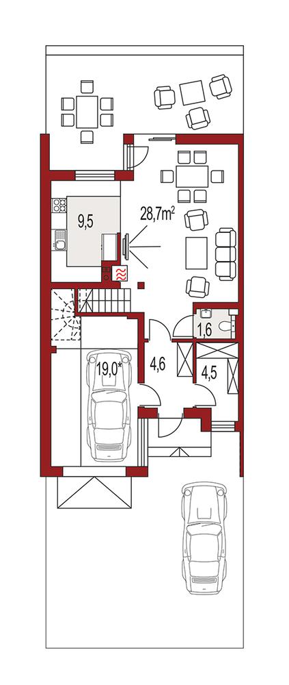 Rzut parteru POW. 0,0 m²