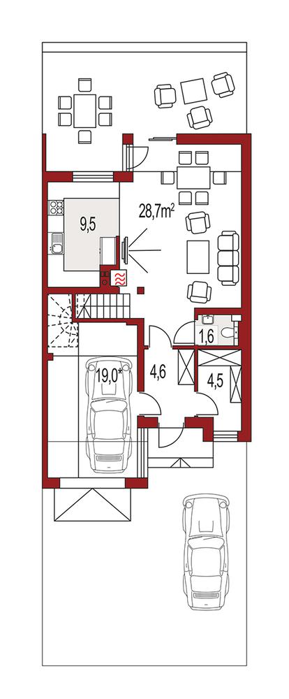 Rzut parteru POW. 0,0 m²