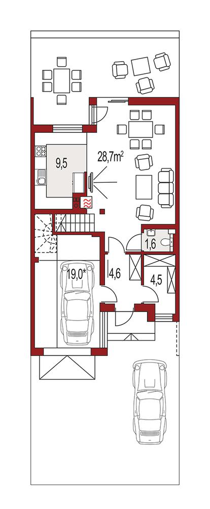 Rzut parteru POW. 0,0 m²