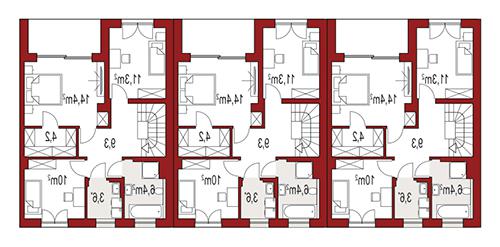Rzut piętra lustro POW. 0,0 m²