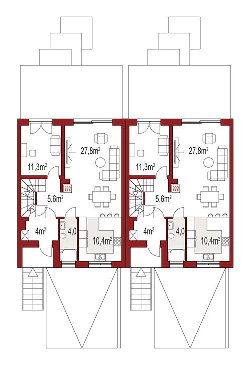 Rzut parteru POW. 0,0 m²