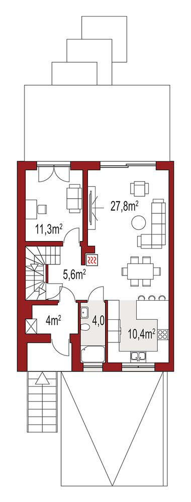 Rzut parteru POW. 0,0 m²