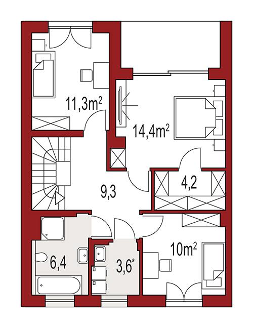 Rzut piętra POW. 0,0 m²