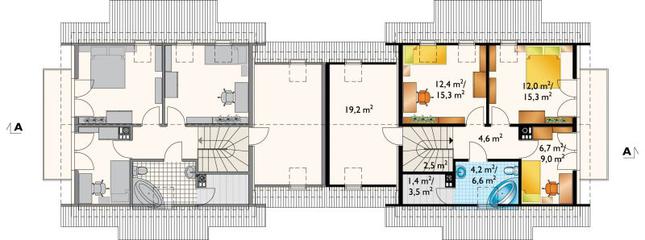 Rzut poddasza POW. 56,8 m²