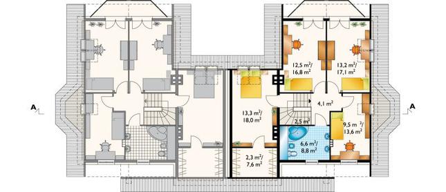 Rzut poddasza POW. 88,5 m²