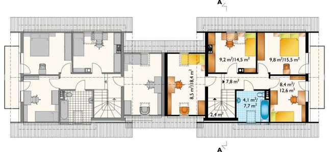 Rzut poddasza POW. 78,9 m²