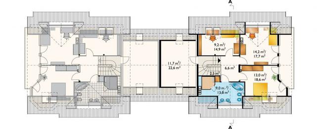 Rzut poddasza POW. 96,7 m²