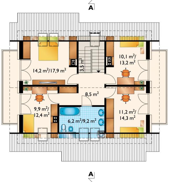 Rzut poddasza POW. 79,0 m²