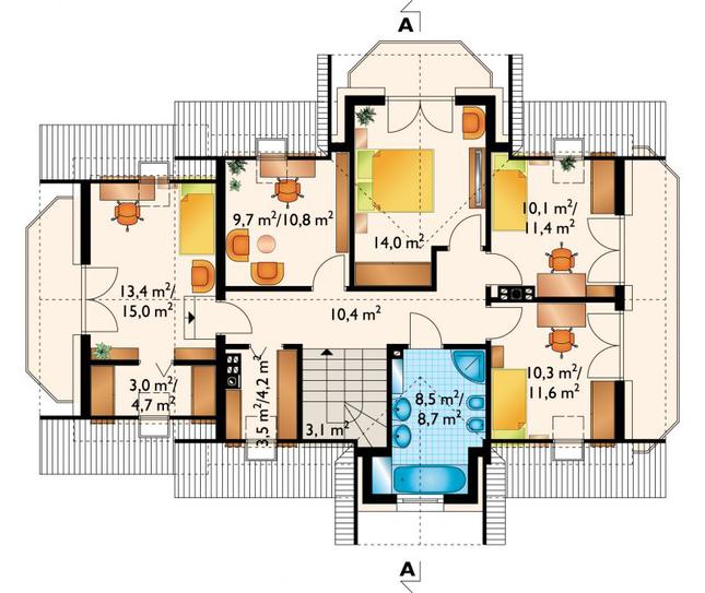 Rzut poddasza POW. 94,0 m²