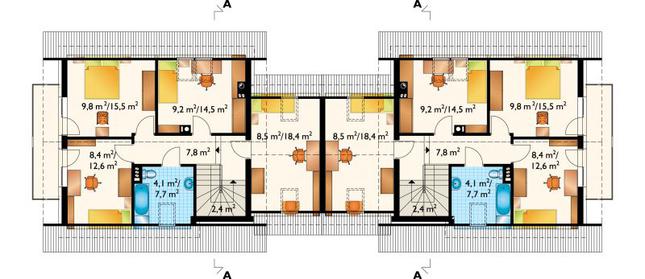 Rzut poddasza POW. 78,9 m²