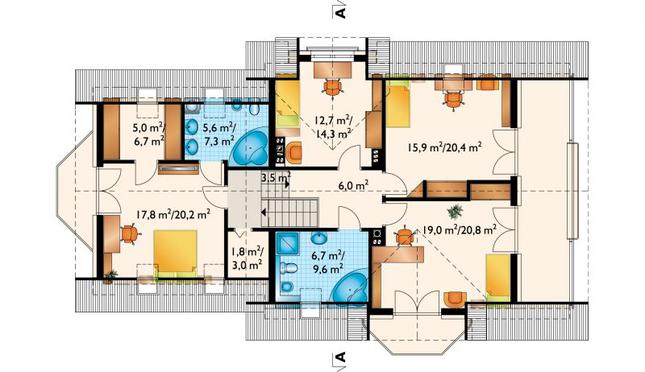 Rzut poddasza POW. 111,9 m²