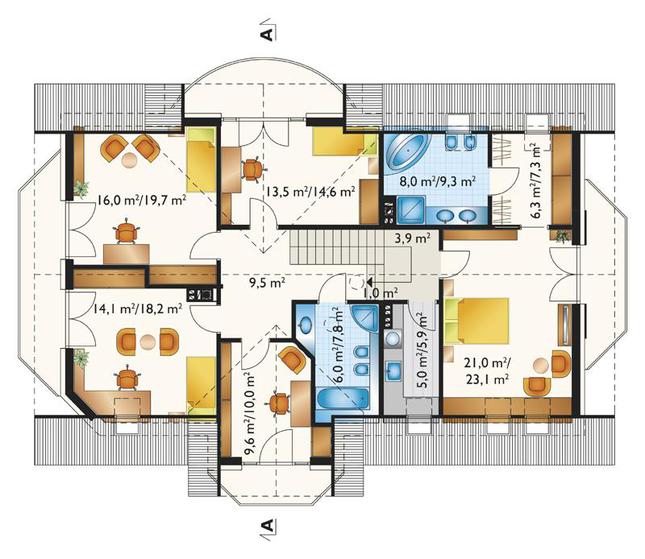 Rzut poddasza POW. 130,2 m²