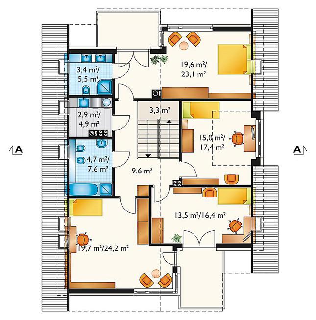 Rzut poddasza POW. 111,8 m²