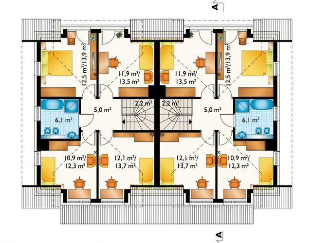 Rzut poddasza POW. 66,7 m²