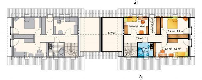Rzut poddasza POW. 60,2 m²