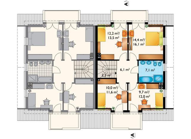 Rzut poddasza POW. 68,9 m²