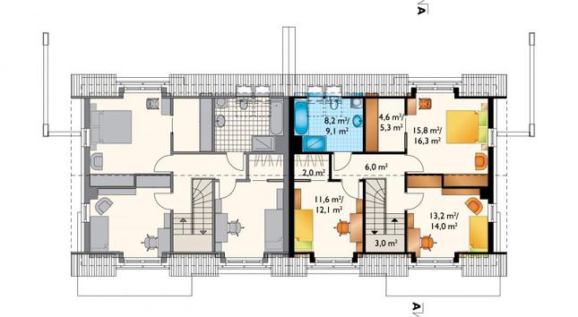 Rzut poddasza POW. 67,8 m²