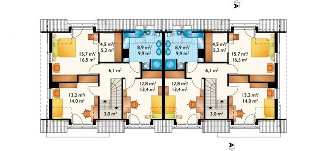 Rzut poddasza POW. 68,1 m²