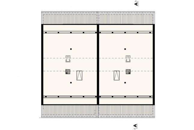 Rzut strychu POW. 0,0 m²